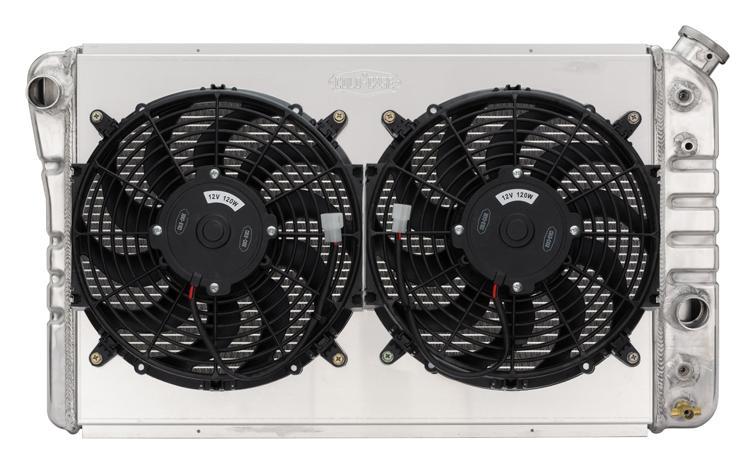 COLD CASE RADIATORS 84-90 Corvette Radiator w/ Dual 12in Fan Kit Heating and Cooling Radiators main image