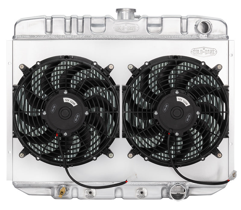 COLD CASE RADIATORS 67-70 Mustang Radiator AT 24in Dual 12in Fans Heating and Cooling Radiators main image