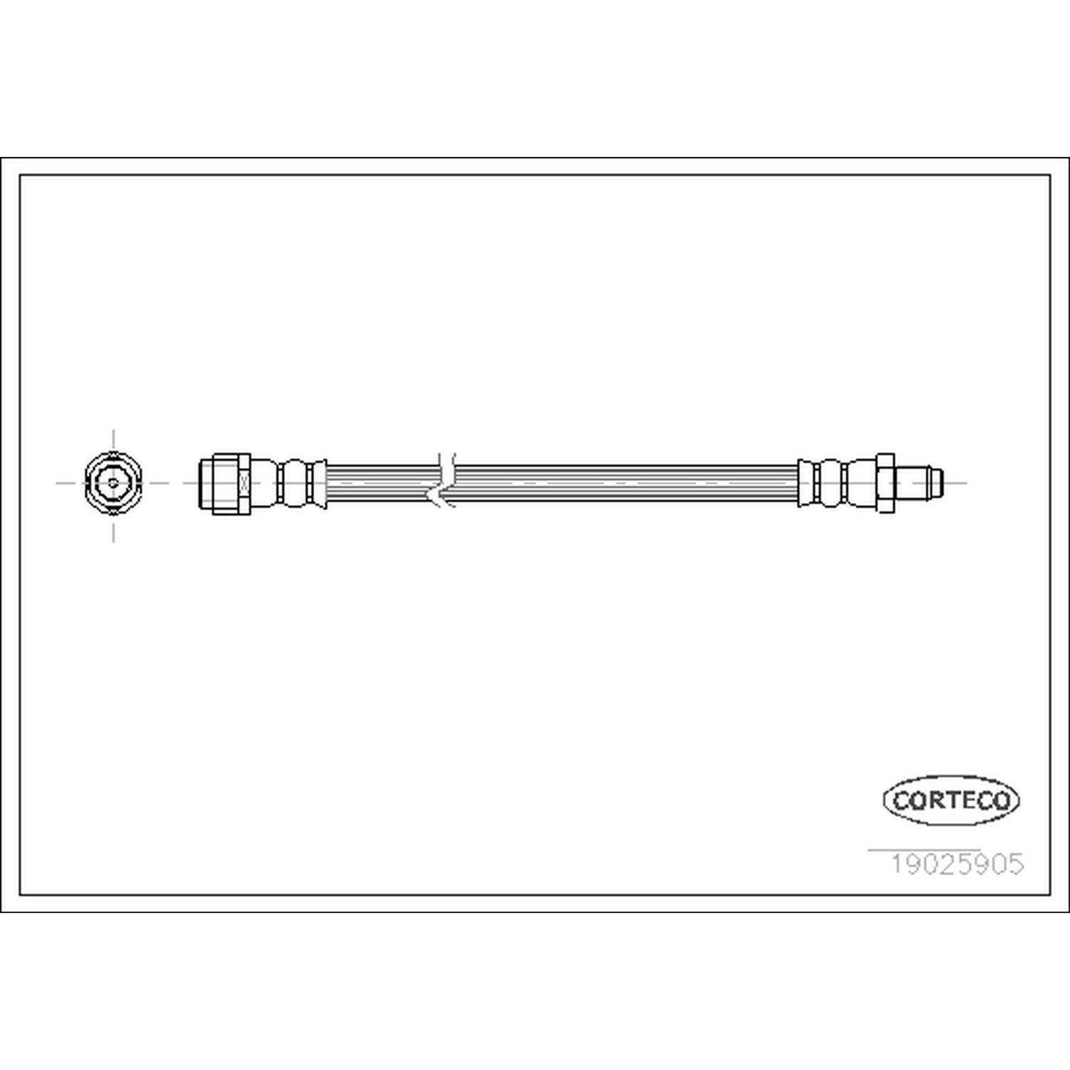 Corteco Brake Hydraulic Hose 19025905