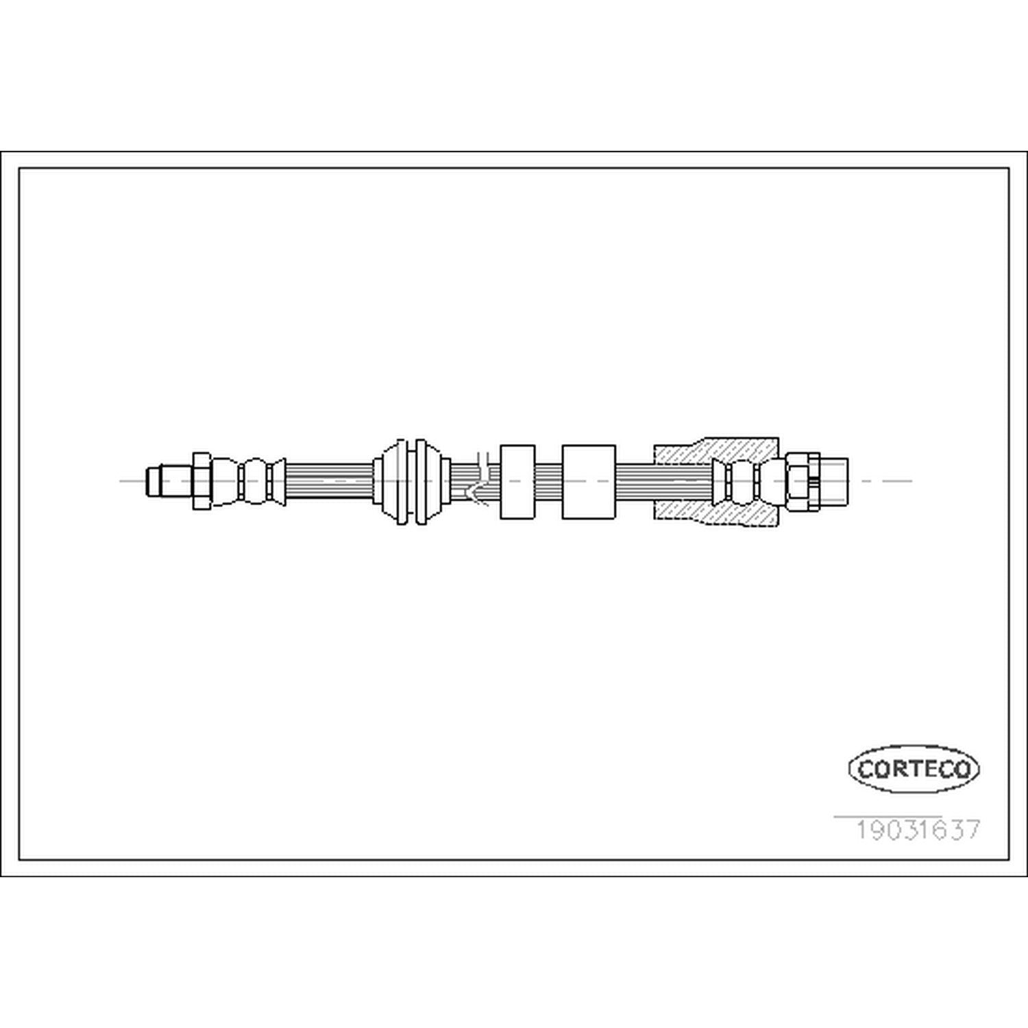 Corteco Brake Hydraulic Hose 19031637