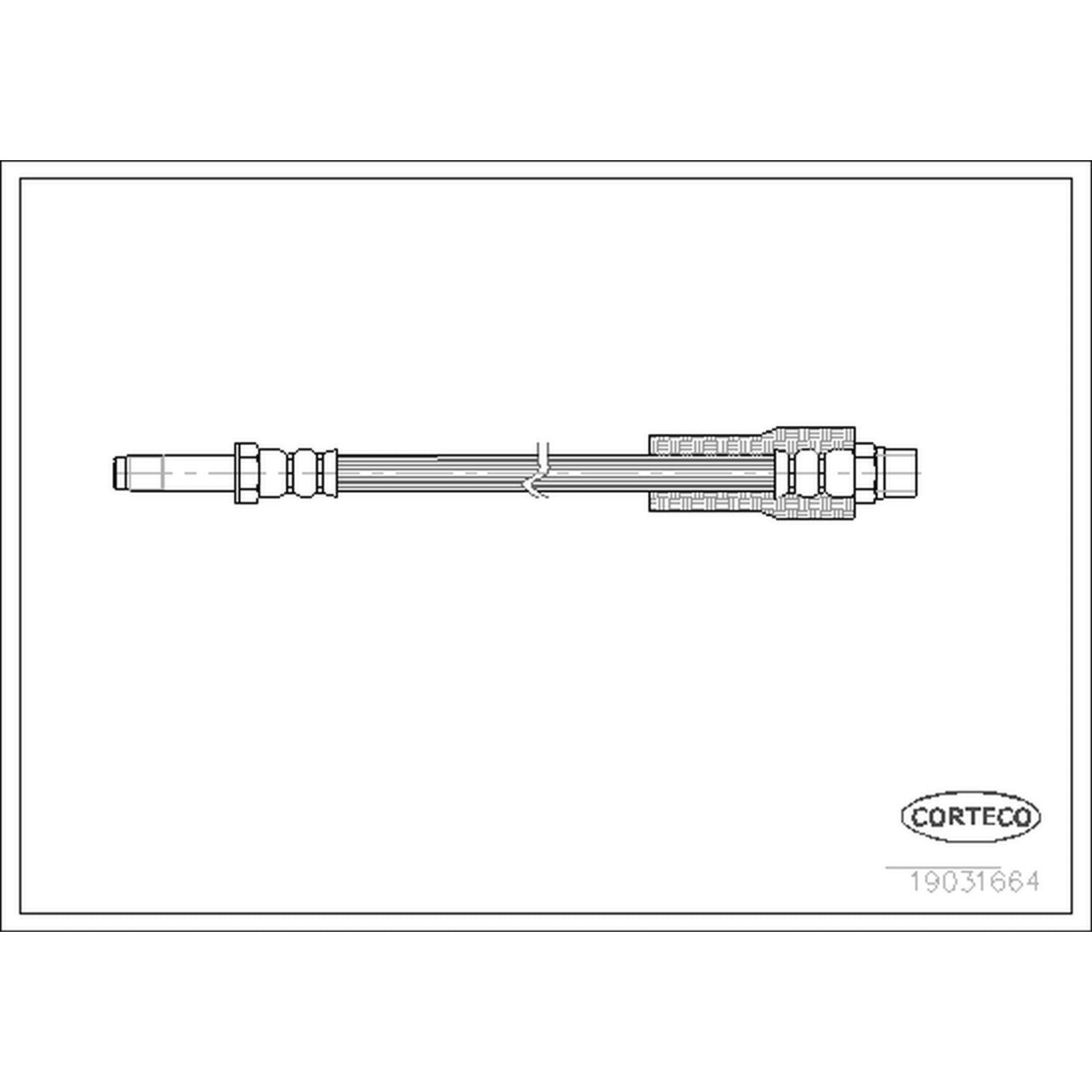 Corteco Brake Hydraulic Hose 19031664
