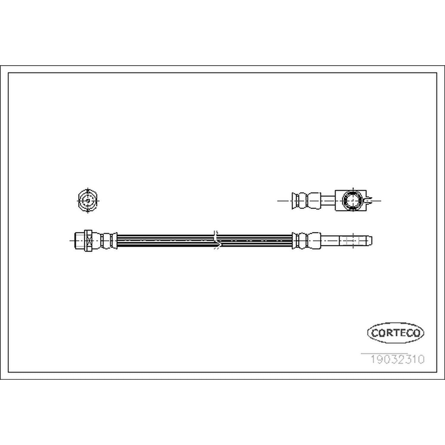 Corteco Brake Hydraulic Hose 19032310