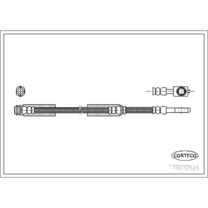 Corteco Brake Hydraulic Hose 19032526