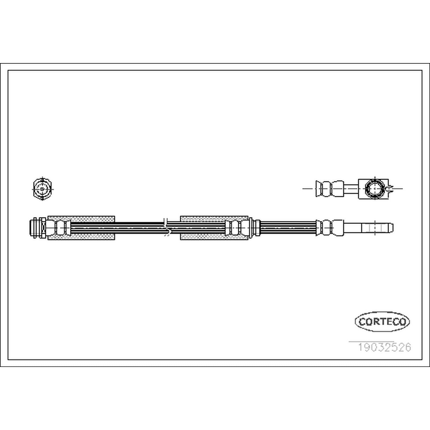 Corteco Brake Hydraulic Hose 19032526