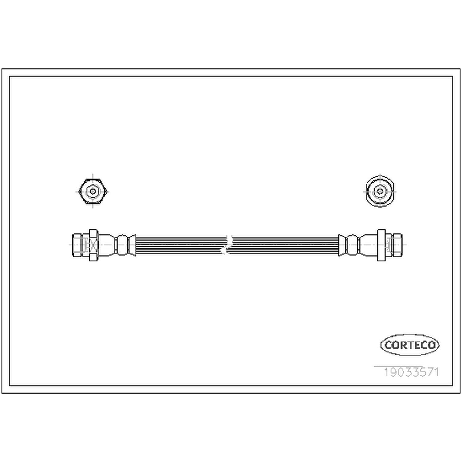 Corteco Brake Hydraulic Hose 19033571