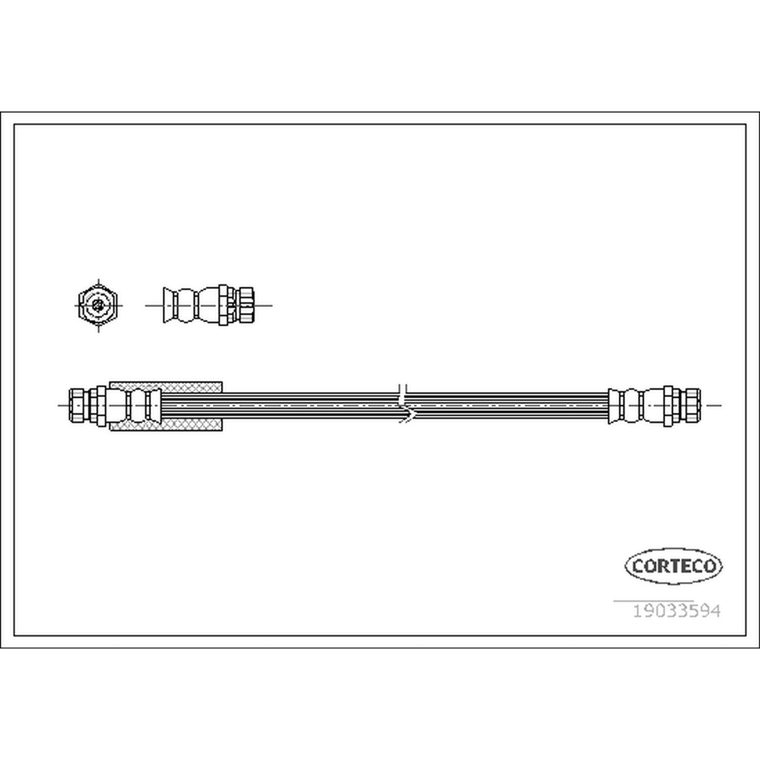 Corteco Brake Hydraulic Hose 19033594