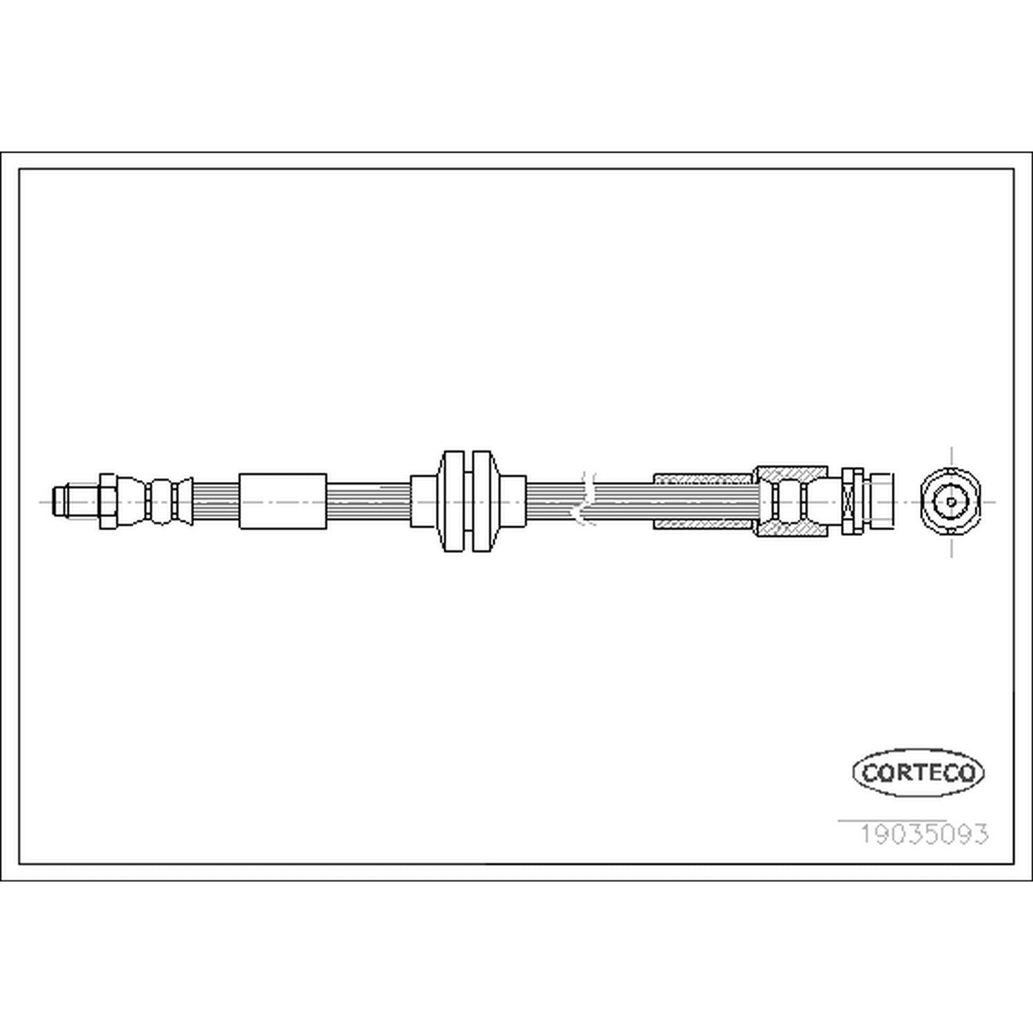 Corteco Brake Hydraulic Hose 19035093