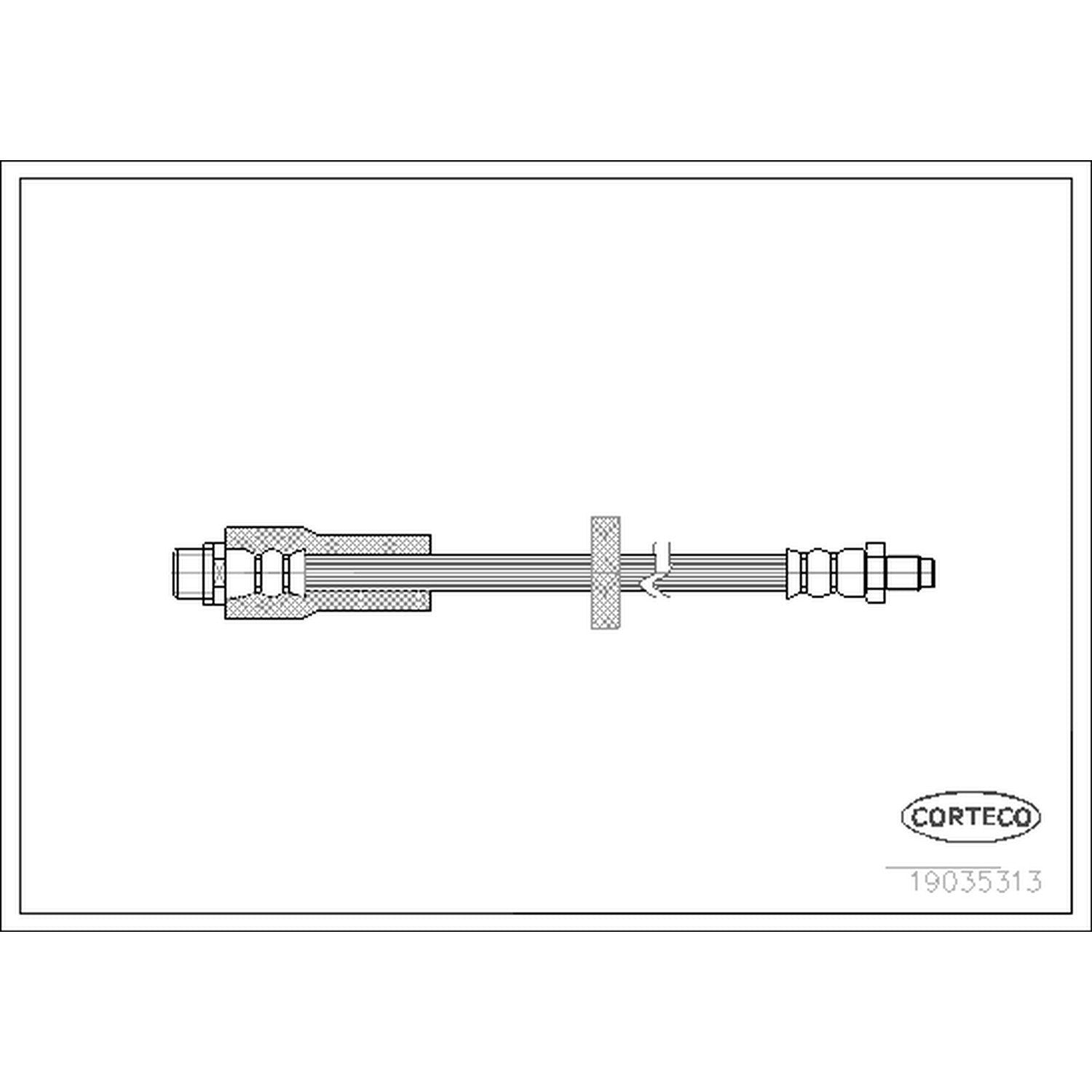 Corteco Brake Hydraulic Hose 19035313