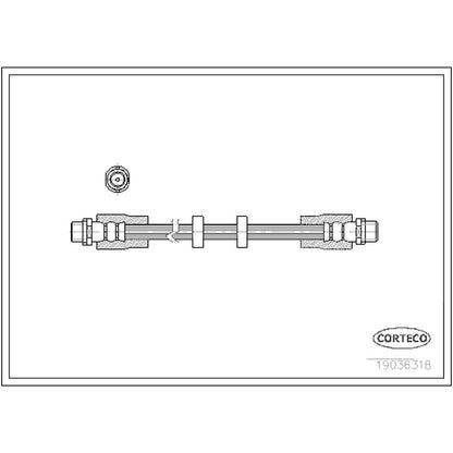 Corteco Brake Hydraulic Hose 19036318