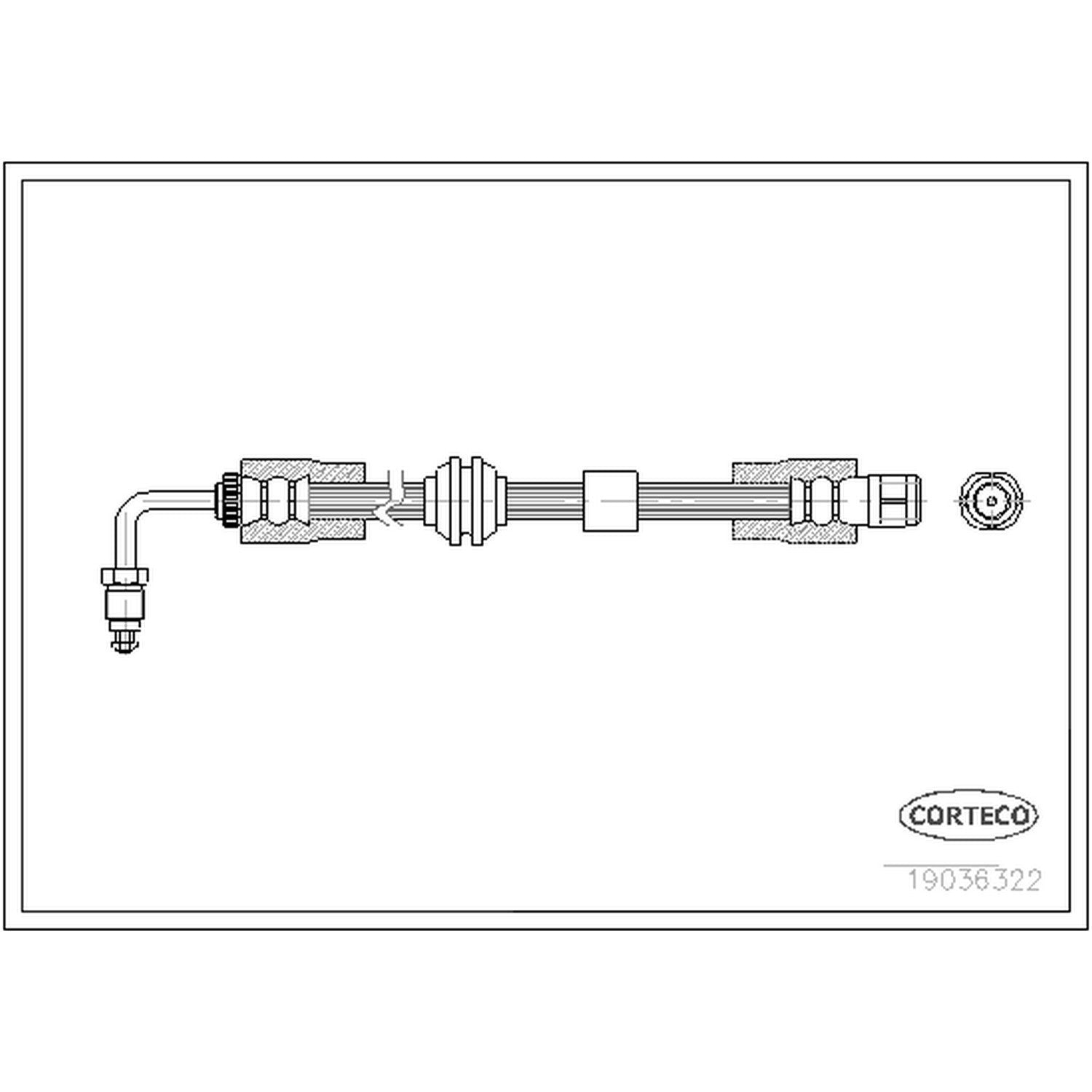 Corteco Brake Hydraulic Hose 19036322