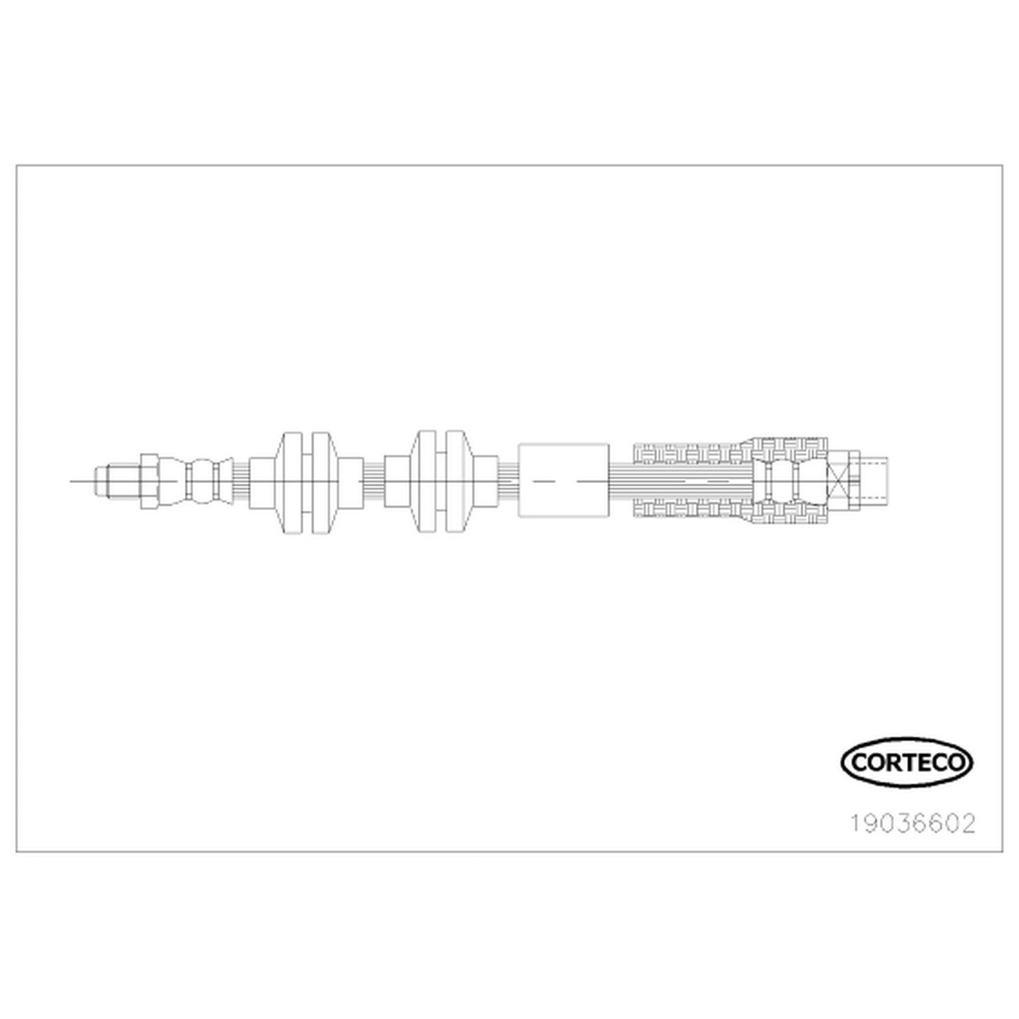 Corteco Brake Hydraulic Hose 19036602