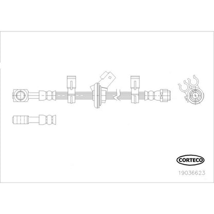 Corteco Brake Hydraulic Hose 19036623