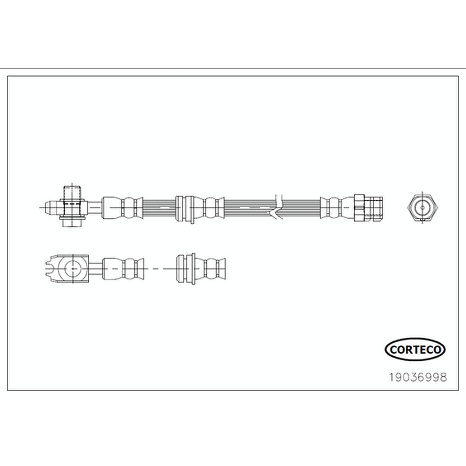 Corteco Brake Hydraulic Hose 19036998