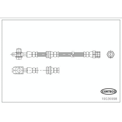 Corteco Brake Hydraulic Hose 19036998