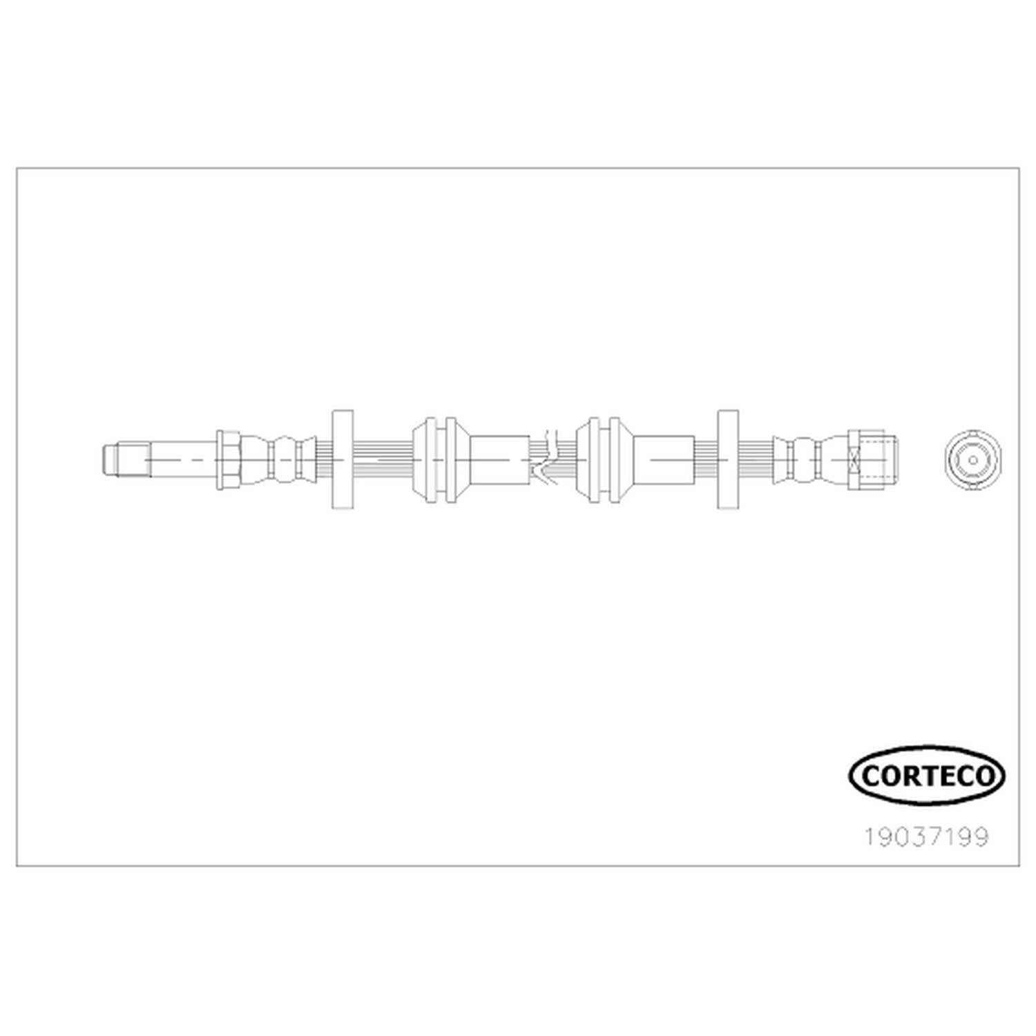 Corteco Brake Hydraulic Hose 19037199