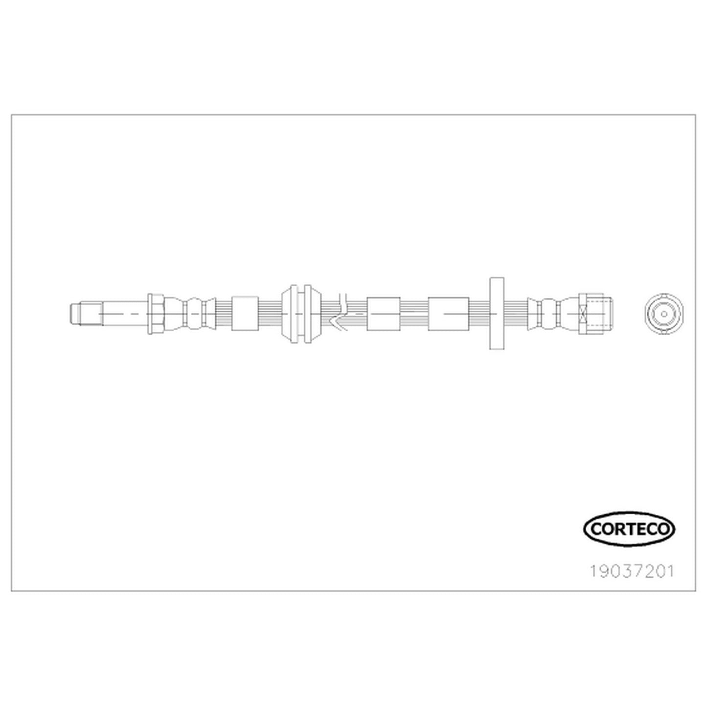 Corteco Brake Hydraulic Hose 19037201