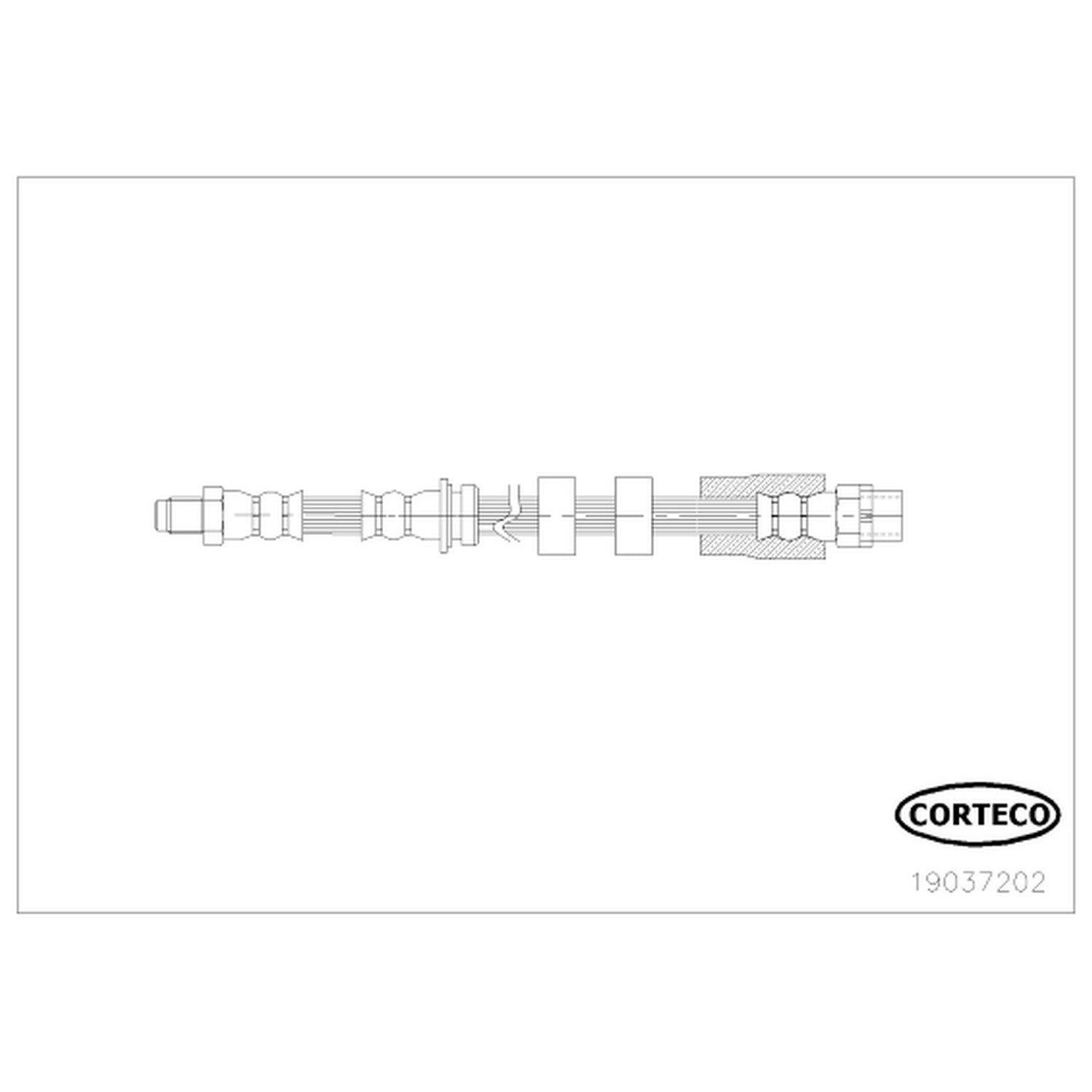 Corteco Brake Hydraulic Hose 19037202