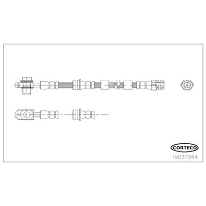 Corteco Brake Hydraulic Hose 19037264