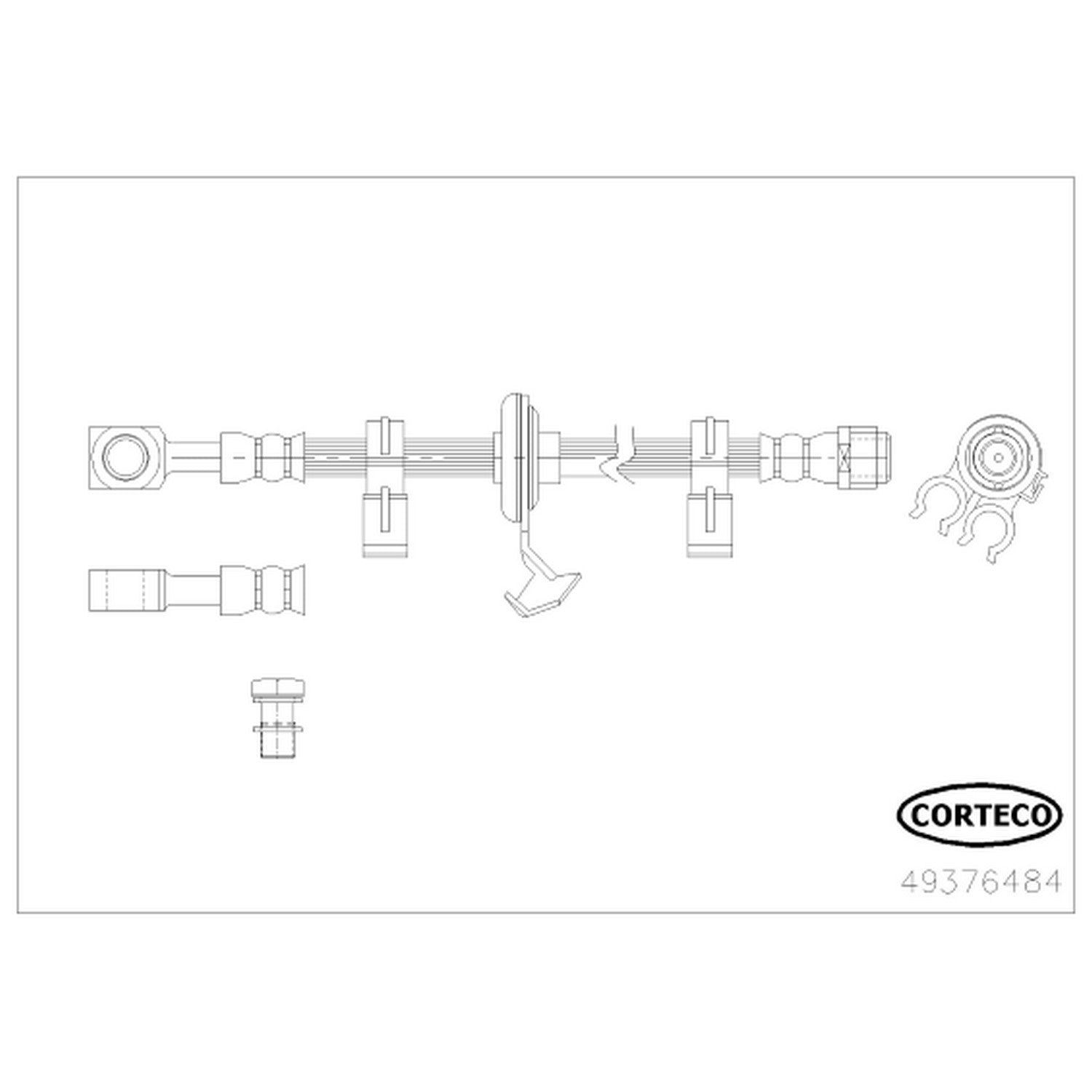 Corteco Brake Hydraulic Hose 49376484