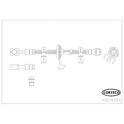 Corteco Brake Hydraulic Hose 49376484