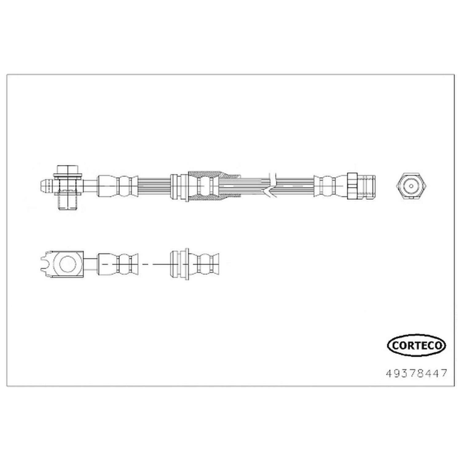 Corteco Brake Hydraulic Hose 49378447