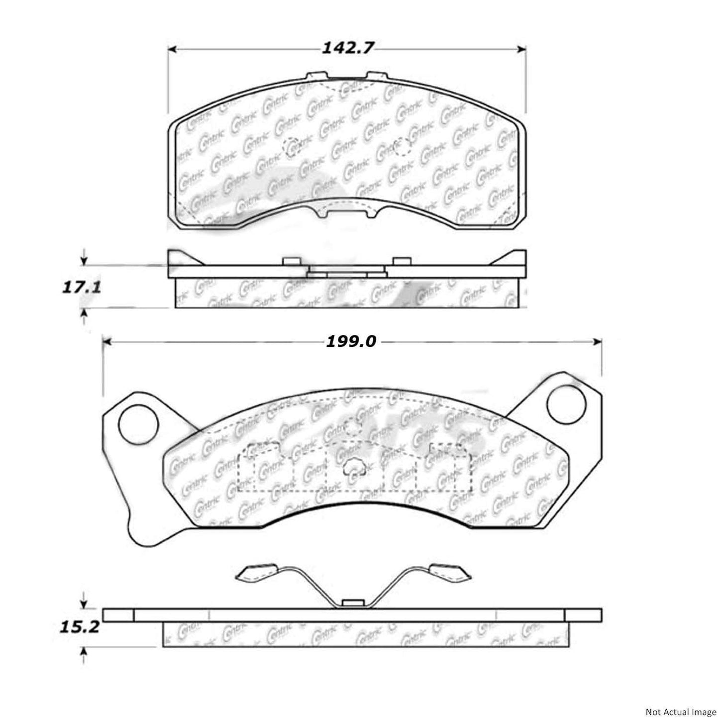 Centric Parts Disc Brake Pad Set 100.01451