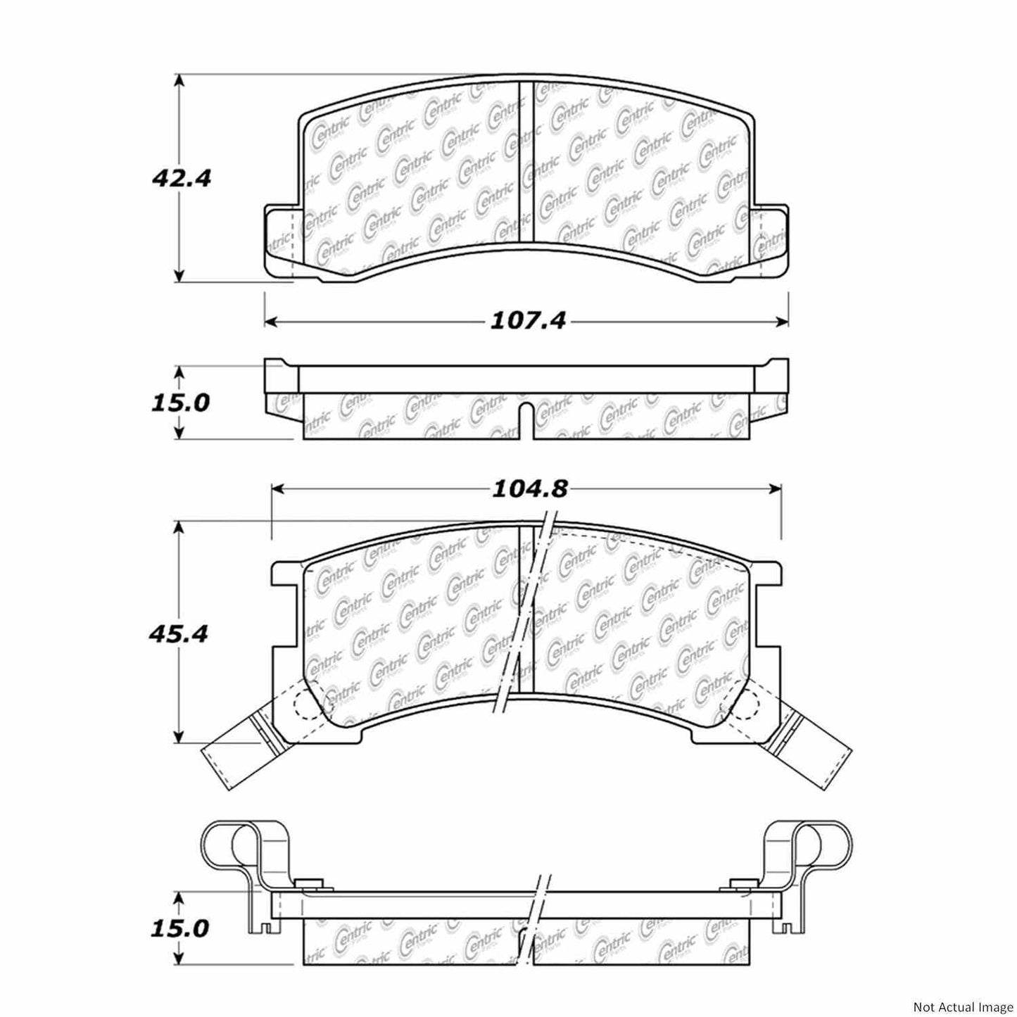 Centric Parts Disc Brake Pad Set 100.02280