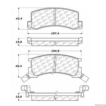 Centric Parts Disc Brake Pad Set 100.02280
