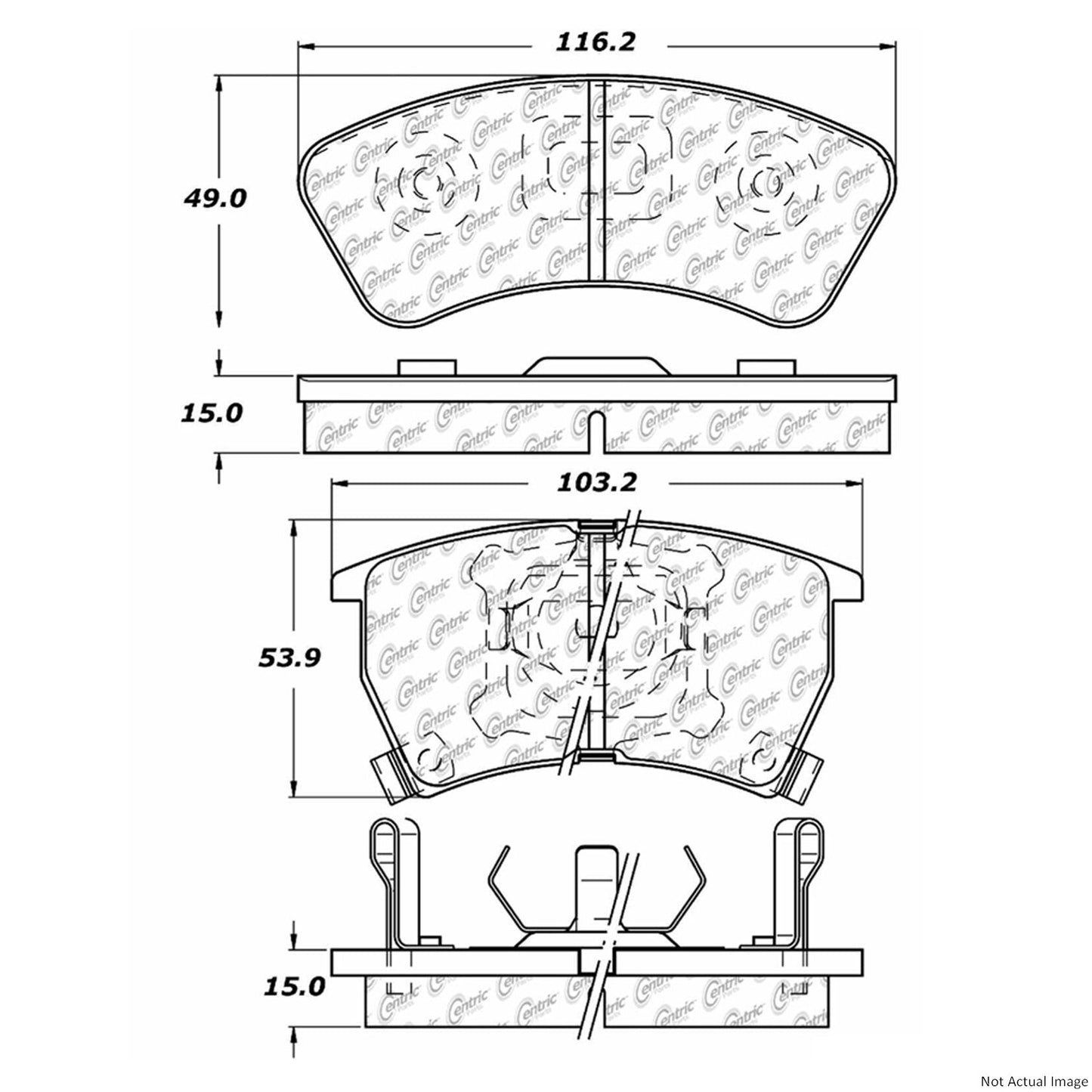Centric Parts Disc Brake Pad Set 100.03330