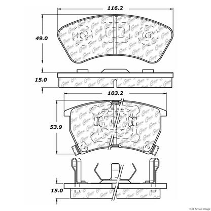 Centric Parts Disc Brake Pad Set 100.03330