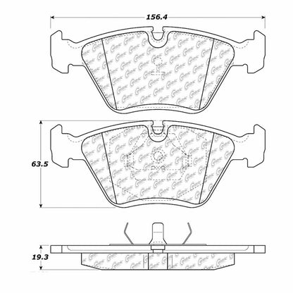 Centric Parts Original Equipment Formula Brake Pads with Hardware 100.03940