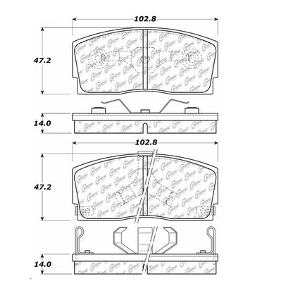 Centric Parts Disc Brake Pad Set 100.04330