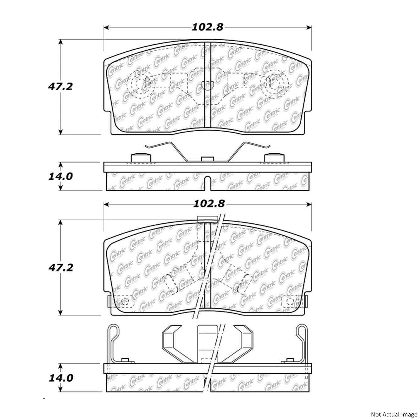 Centric Parts Disc Brake Pad Set 100.04330