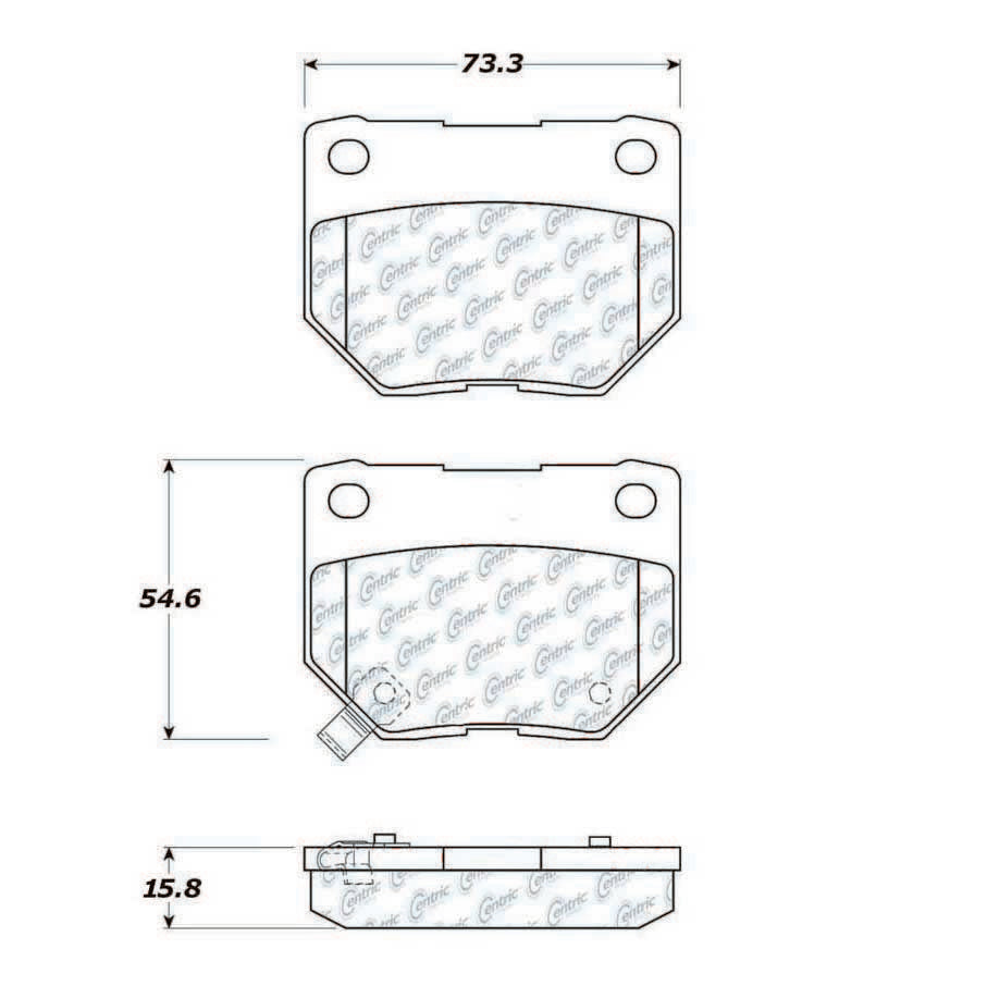 Centric Parts Disc Brake Pad Set 100.04400