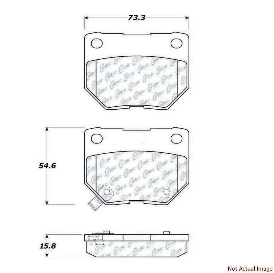 Centric Parts Disc Brake Pad Set 100.04400