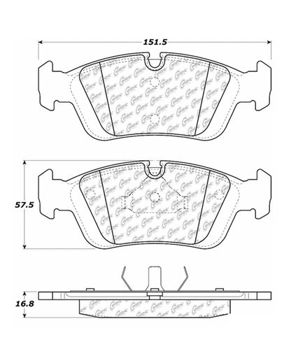 Centric Parts Original Equipment Formula Brake Pads with Hardware 100.05580