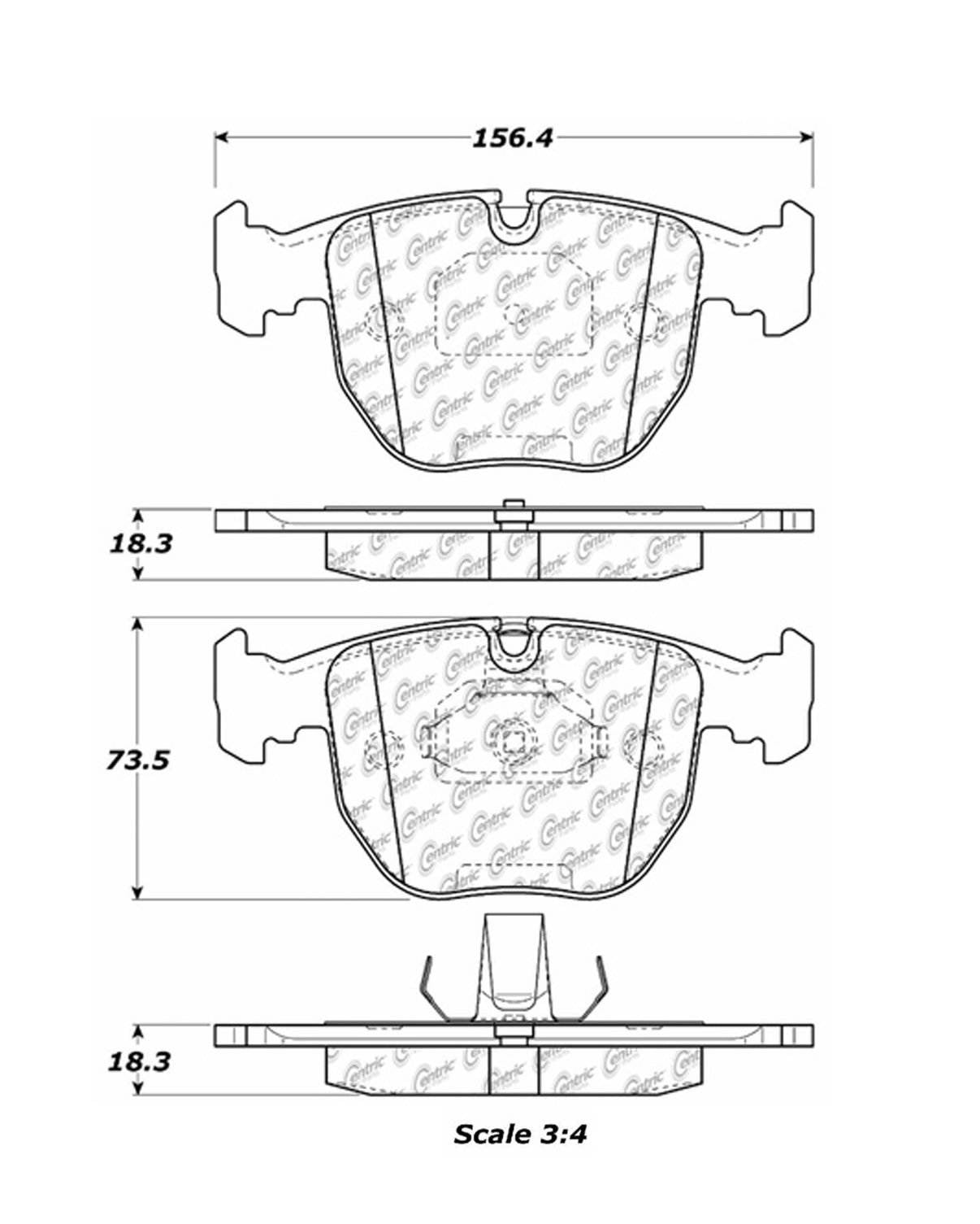 Stoptech Centric 98-03 BMW 540i (M62) OE Formula Front Brake Pad 100.06810