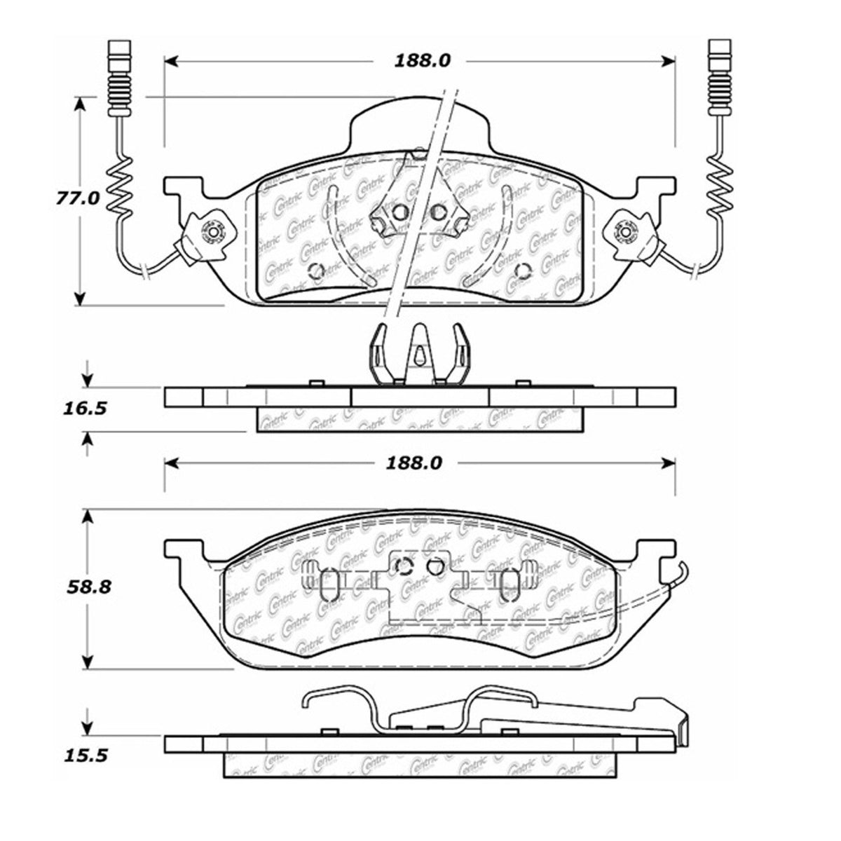 Centric Parts Disc Brake Pad Set 100.07210