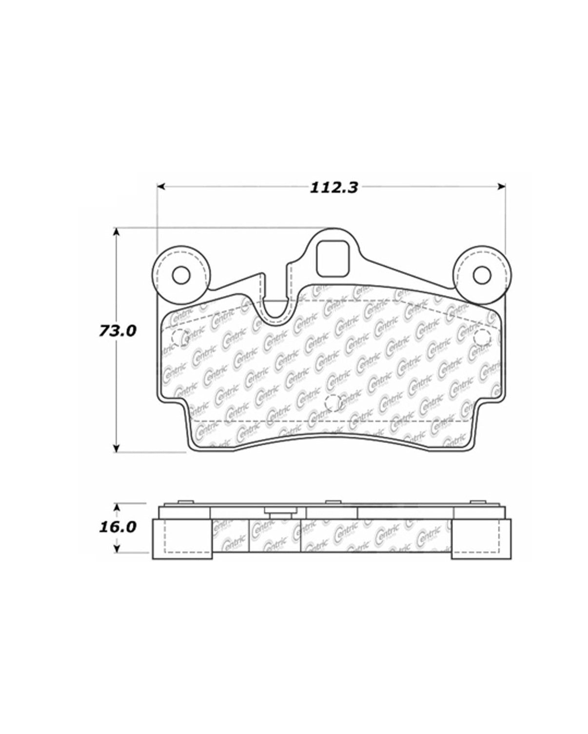 Centric Parts Disc Brake Pad Set with OE Features for 100 Series 100.09780