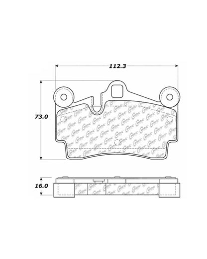 Centric Parts Disc Brake Pad Set with OE Features for 100 Series 100.09780