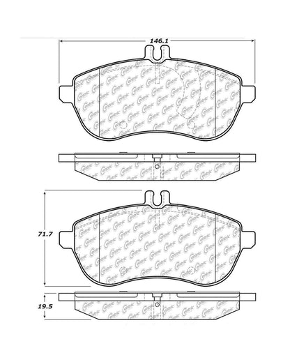 Centric Parts Original Equipment Formula Brake Pads with Hardware 100.13400