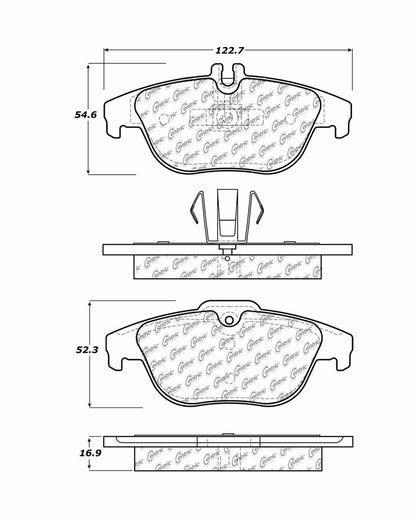 Centric Parts Disc Brake Pad Set Original Equipment Formula for 2008-2017 Mercedes-Benz C180 C200 C250 C280 C300 C350 E200 E350 E400 E550 100.13410