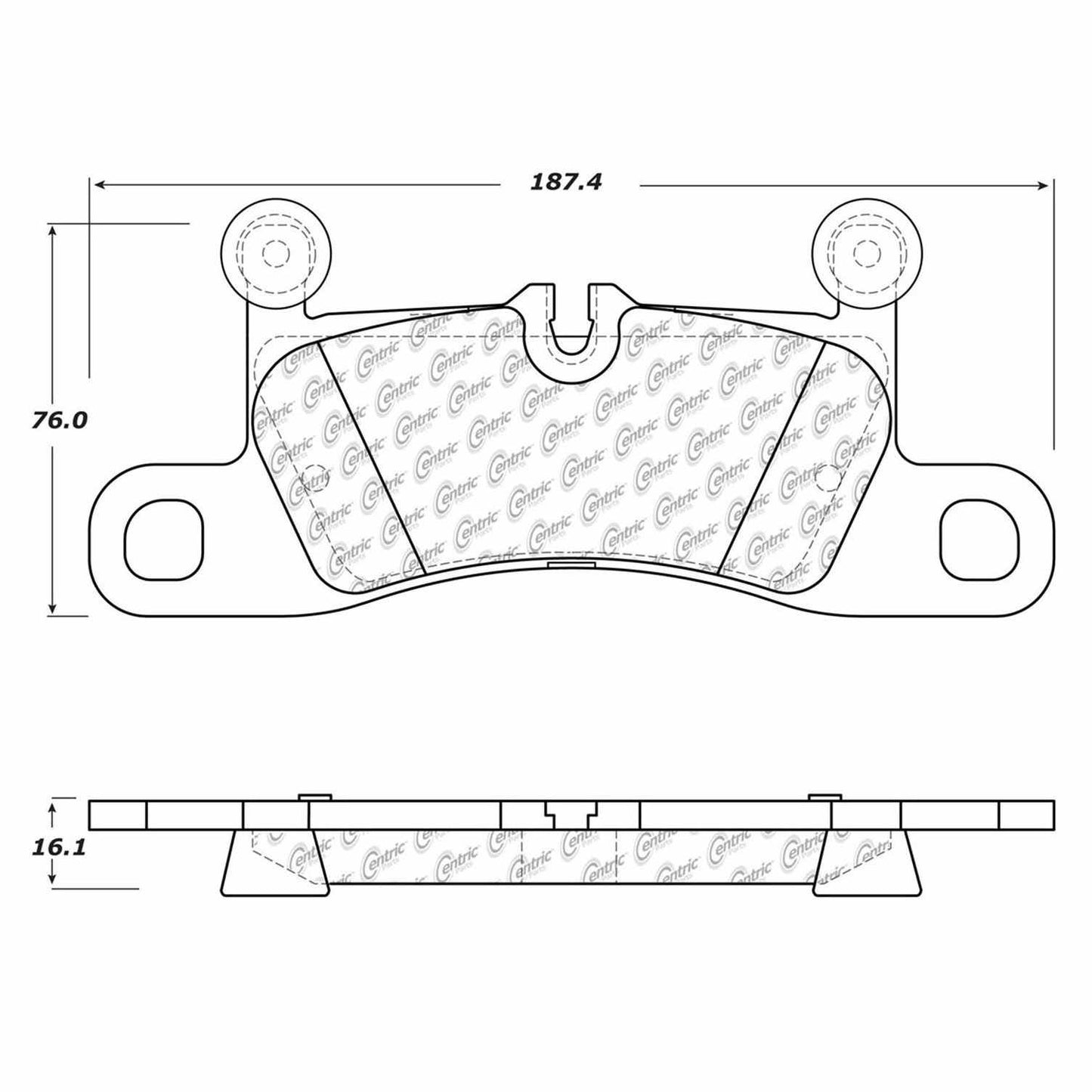 Stoptech Centric OE Formula Brake Pads w/Hardware - Rear 100.14530