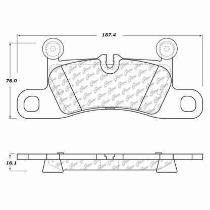Stoptech Centric OE Formula Brake Pads w/Hardware - Rear 100.14530