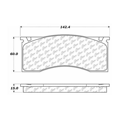 Centric Parts Disc Brake Pad Set with Semi-Metallic compounds 102.00010