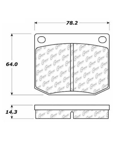 Centric Parts Disc Brake Pad Set with Semi-Metallic compounds 102.00020