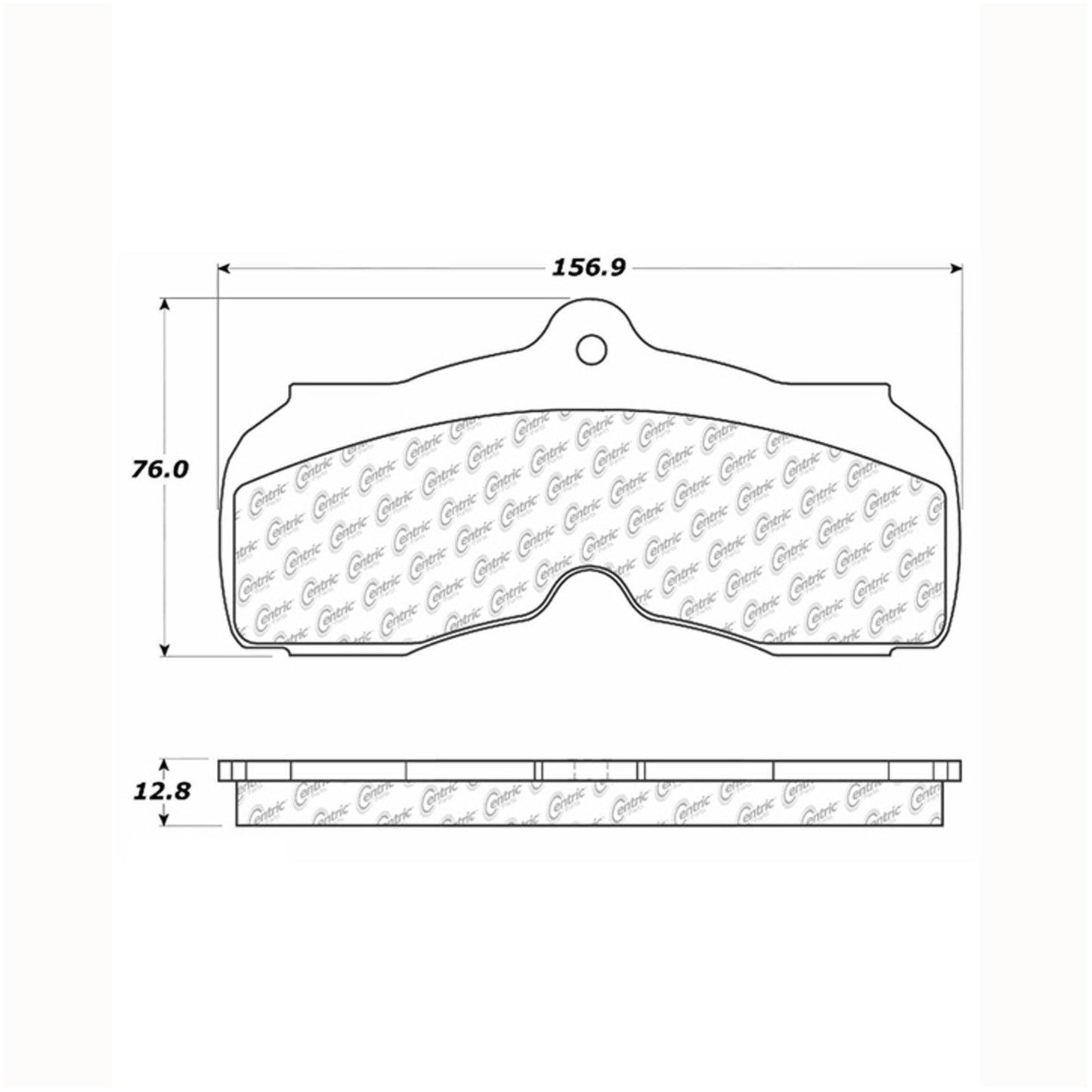 Centric Parts Disc Brake Pad Set with Semi-Metallic compounds for 102.00030