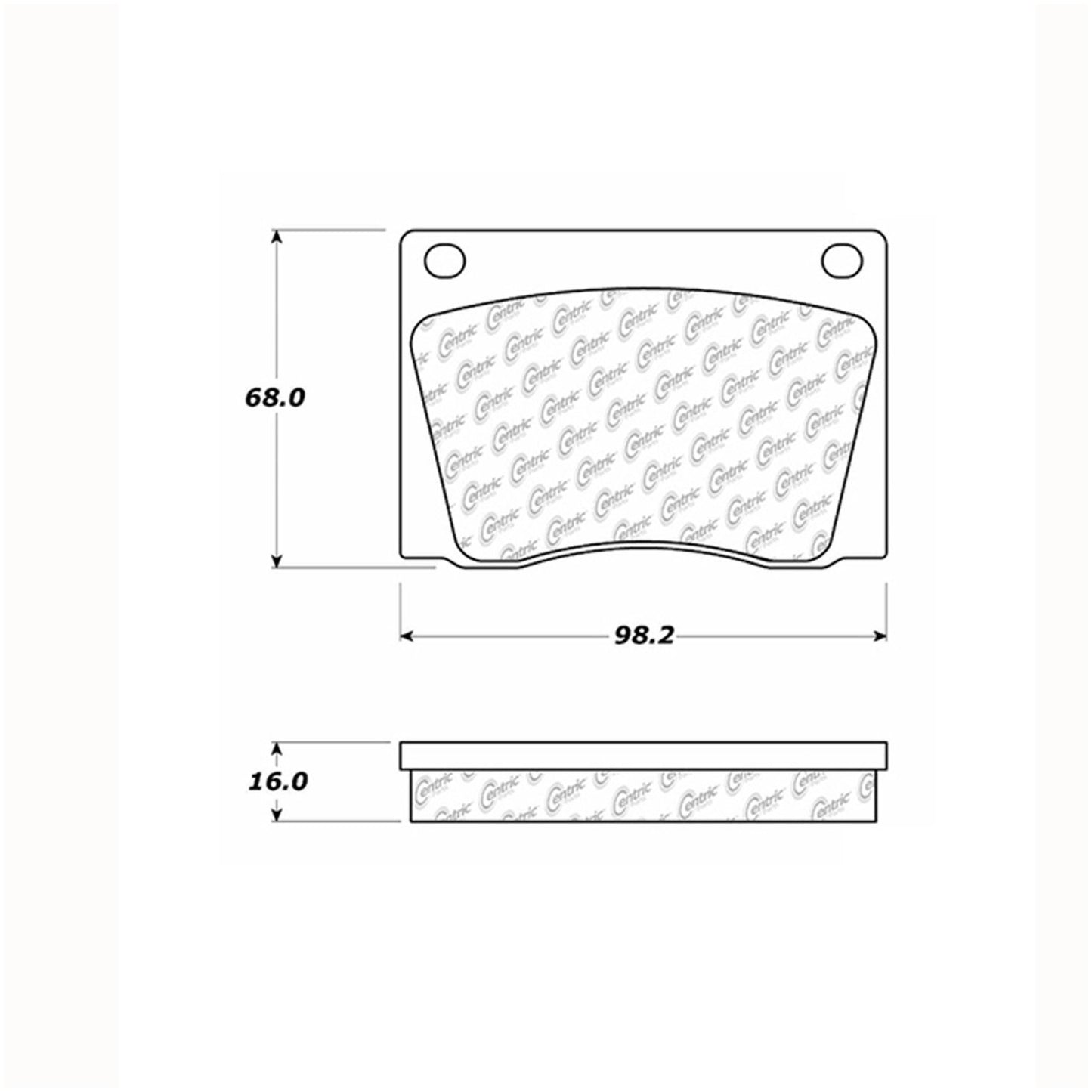 Centric Parts Disc Brake Pad Set with Semi-Metallic compounds 102.00040
