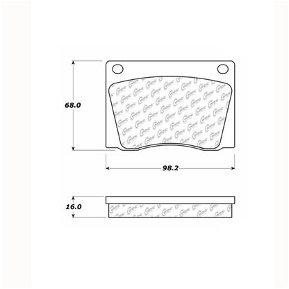 Centric Parts Disc Brake Pad Set with Semi-Metallic compounds 102.00040