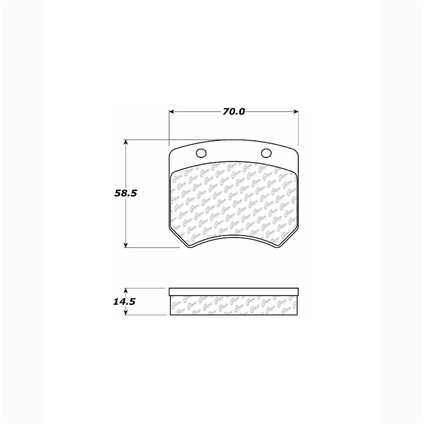 Centric Parts Disc Brake Pad Set Semi-Metallic with Shims for 1964-1969 Austin Mini Cooper 102.00050